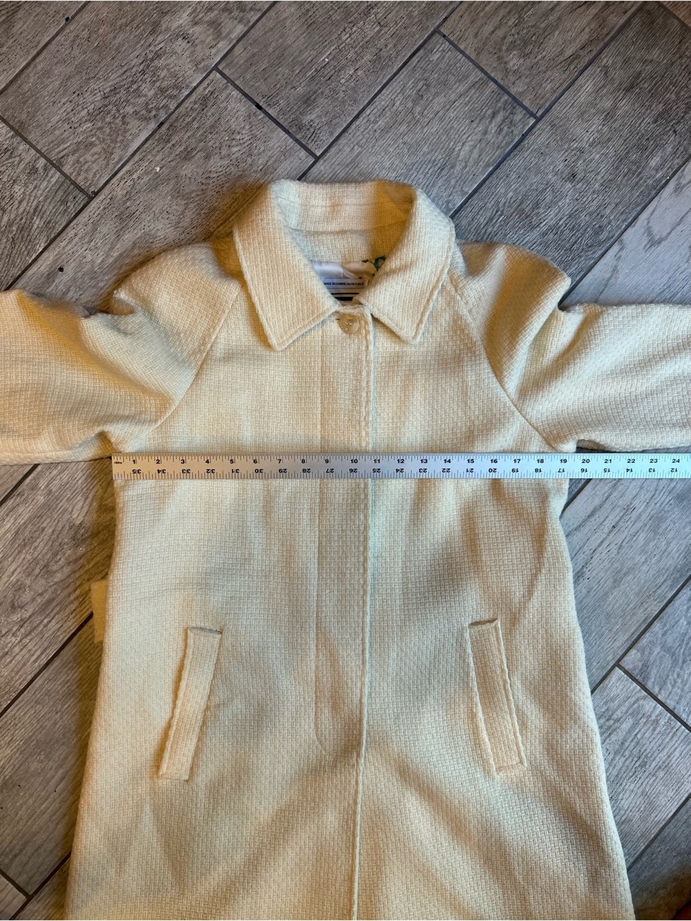 Vintage Marvin Richards Long Cream Coat, Women’s Small - Picture 7 of 8